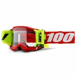 100% 100% (MX23) Goggle - Accuri-2 W/FORECAST Roll-Off System - Fluo Red