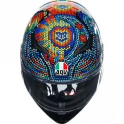 AGV AGV (2023) Helmet - K3 Rossi Winter Test 2018 (Mosaic) -Bicycle Equipment Store agv 2023 helmet k3 rossi winter test 2018 mosaic p24925 268248 medium