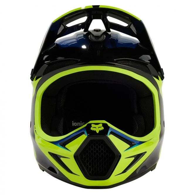 Fox Europe - Fox Fox (MX24) Helmet - Youth - V3 - STREAK - Black/Fluo Yellow 3 Fox Europe - Fox Fox (MX24) Helmet - Youth - V3 - STREAK - Black/Fluo Yellow - Image 3