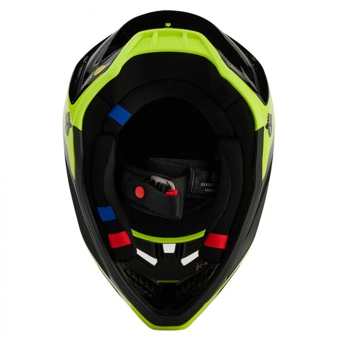 Fox Europe - Fox Fox (MX24) Helmet - Youth - V3 - STREAK - Black/Fluo Yellow 6 Fox Europe - Fox Fox (MX24) Helmet - Youth - V3 - STREAK - Black/Fluo Yellow - Image 6