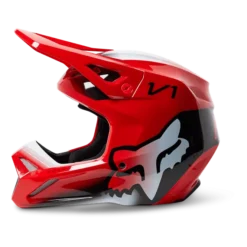 Fox Europe - Fox Fox (SALE) Helmet - Youth - V1 MIPS - TOXSYK - Red/White