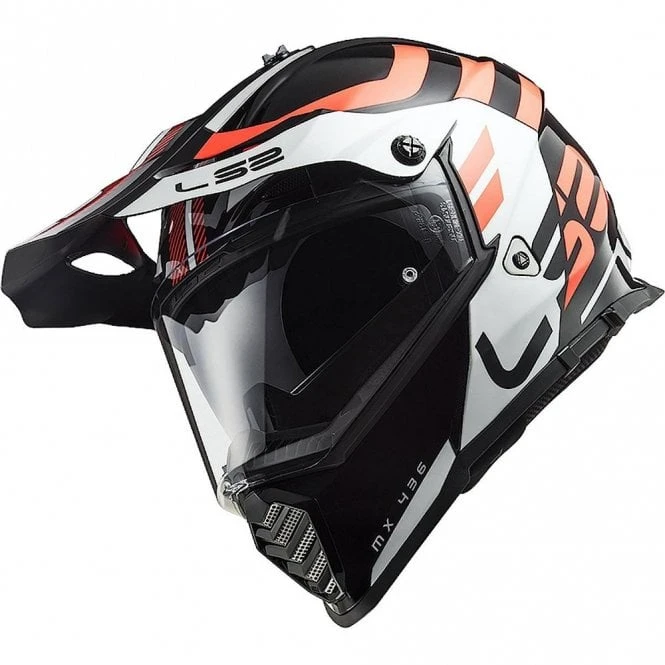 LS2 LS2 (2023) Helmet - MX436 Pioneer Evo Adventurer (Black/White/Orange) 4 LS2 LS2 (2023) Helmet - MX436 Pioneer Evo Adventurer (Black/White/Orange) - Image 4