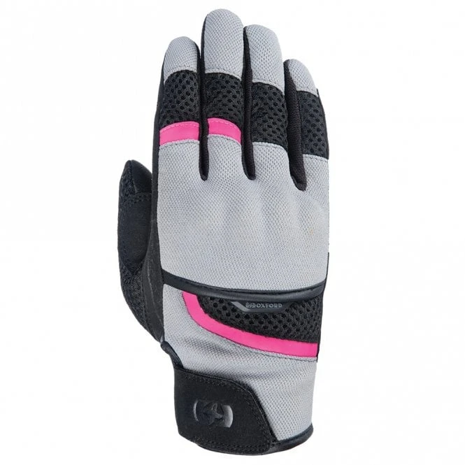 Oxford Products Oxford (2023) Ladies Gloves - Brisbane Air Short (Grey/Pink/Black) 1 Oxford Products Oxford (2023) Ladies Gloves - Brisbane Air Short (Grey/Pink/Black)