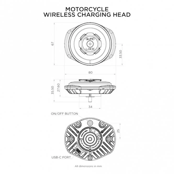 Quad Lock Quad Lock (Accessory) - Wireless Charging Head 3 Quad Lock Quad Lock (Accessory) - Wireless Charging Head - Image 3