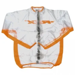 Race FX Race Fx - Jacket - Youth - Rain/Wet - Clear W/Orange