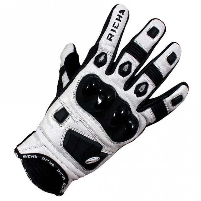 Richa Richa (2023) Gloves - Rock (White) 1 Richa Richa (2023) Gloves - Rock (White)