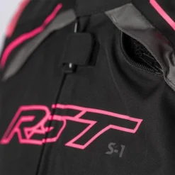 RST RST (2023) Ladies Jacket, Textile - S-1 CE (Black/Neon Pink) -Bicycle Equipment Store rst 2023 ladies jacket textile s 1 ce black neon pink p20214 215989 medium