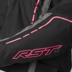 RST RST (2023) Ladies Jacket, Textile - S-1 CE (Black/Neon Pink) -Bicycle Equipment Store rst 2023 ladies jacket textile s 1 ce black neon pink p20214 215991 medium